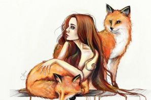 Лиса хитрая рисунок