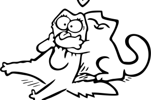 Злой кот раскраска