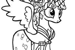 Принцессы пони раскраски