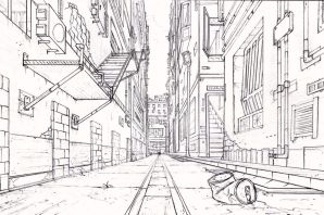 Легкий рисунок улицы