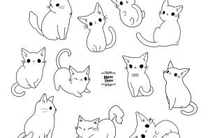 Кот рисунок карандашом