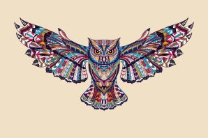 Эскиз котик с крыльями