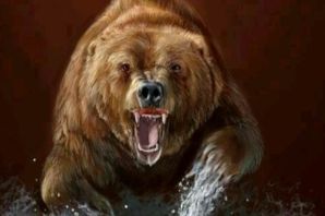 Рычащий медведь рисунок