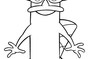 Перри утконос раскраска