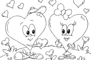 Большое сердце раскраска