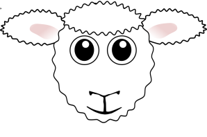 Овечка трафарет