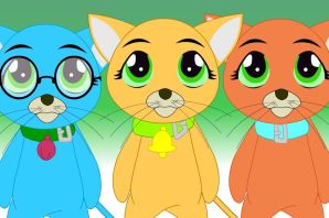 Три котенка рисунок