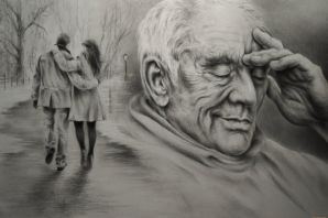 Старик раскраска