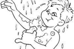 Душ раскраска