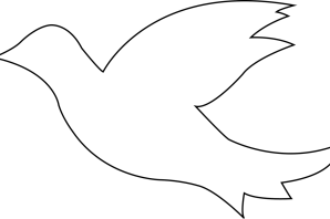 Голубка трафарет