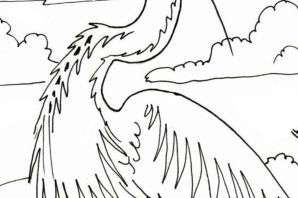 Журавль раскраска