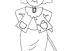 Раскраска тетя