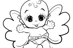 Раскраска ангел бэби
