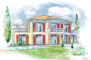 Вилла рисунок