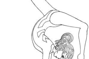 Раскраска гимнастка