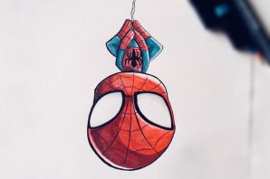 Человек паук для срисовки