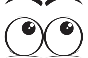 Удивленные глаза рисунок