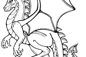 Огненный дракон раскраска