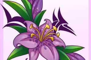 Цветы лилии рисунок