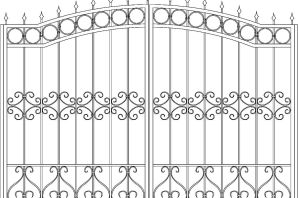 Эскиз кованного забора