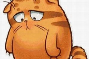 Грустный котенок рисунок