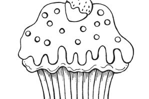Раскраска кексик