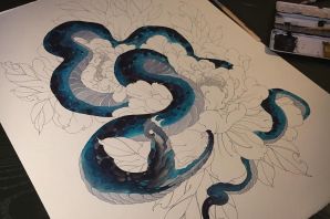 Змея для срисовки