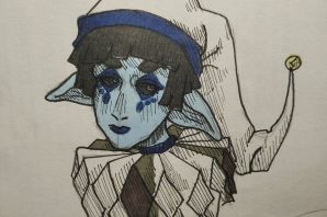 Пьеро рисунок карандашом