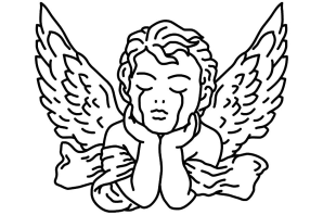 Раскраска ангел хранитель