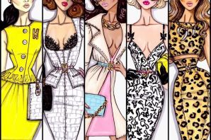 Раскраска модная одежда