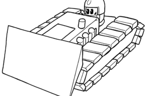 Бульдозер раскраска