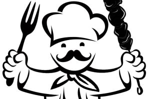 Рисунок раскраска повар