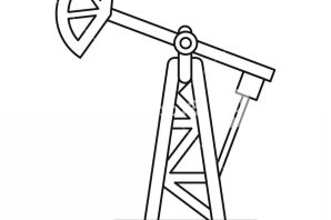 Нефтяная качалка рисунок