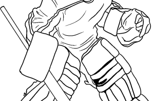 Хоккеист вратарь рисунок