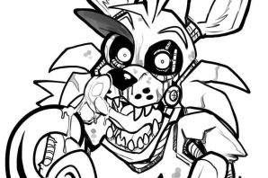 Сломанный фокси раскраска