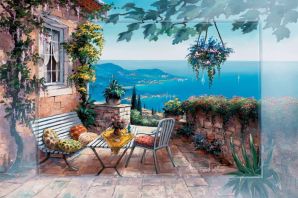 Дом у моря рисунок