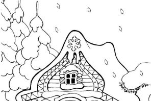 Изба раскраска