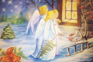 Рождественский свет рисунок