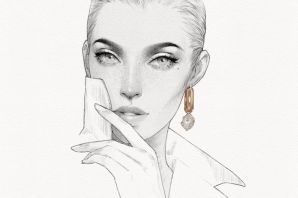 Эскиз лица человека