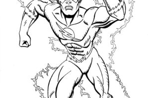 Раскраска флеш супергерой