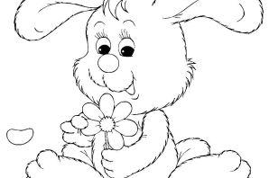 Зайчата раскраска