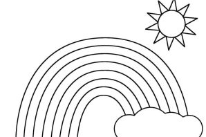 Радуга раскраска для детей