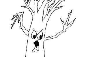 Дерево с дуплом раскраска