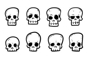 Череп рисунок мультяшный