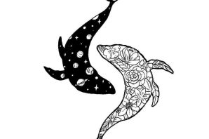 Синий кит раскраска