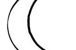 Луна рисунок карандашом