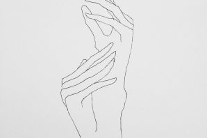 Одной линией рисунок руки