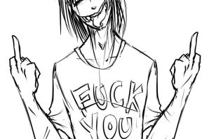 Джефф раскраска