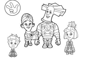 Раскраска фиксики фаер