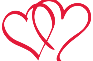 Два сердца рисунок